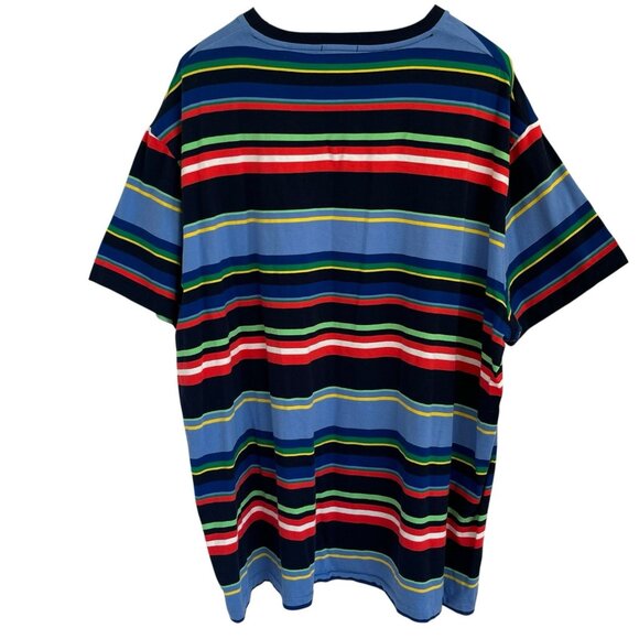 Polo Ralph Lauren Striped T Shirt Mens XXL Classic Fit Short Sleeve Pony Rainbow - Picture 3 of 13